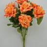 Golden Bell Rose Bush Orange 23" - Artificial Flowering Plants Silk