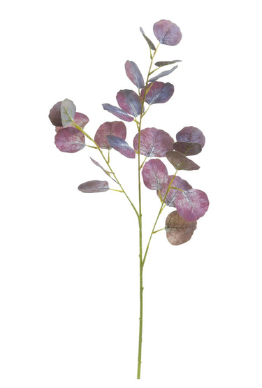 Select Silver Dollar Spray Plum 28" - Artificial Non-Flowering Plants Silk