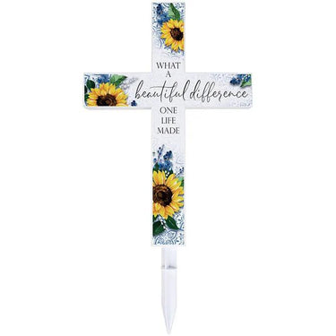 Carson Solar "Beautiful Difference" Cross Stake - Uncategorized Merchandise