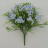 Golden Bell Stock Bush Blue 17" - Artificial Flowering Plants Silk