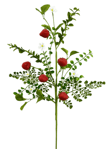 Liberty Floral Strawberry Spray 28" - Artificial Non-Flowering Plants Silk