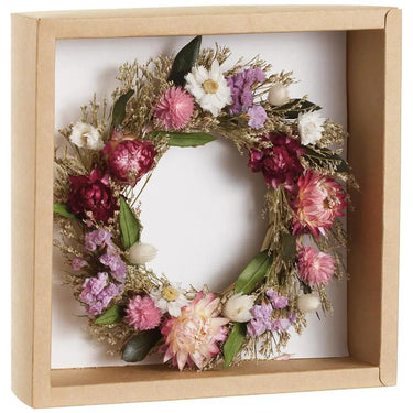 Allstate Strawflower/Statice Candle Ring Fuchsia 6.5" - Wreaths Silk