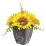Allstate Sunflower in Pot Yellow 6.5" - Artificial Flowering Plants Silk