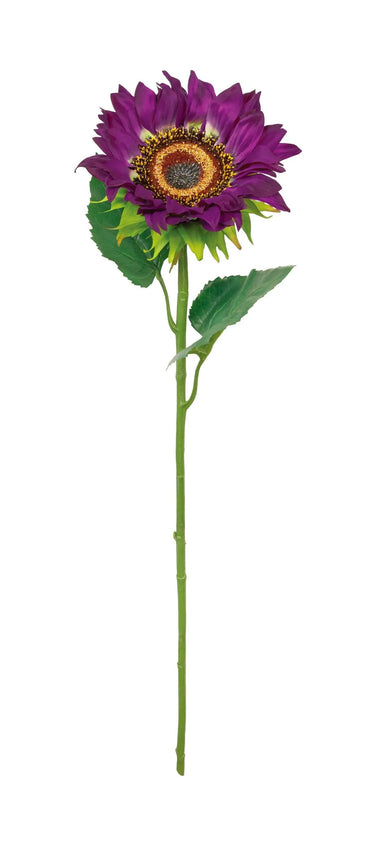 Select Sunflower Spray Purple 26" - Artificial Flowering Plants Silk