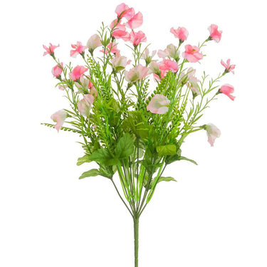 Allstate Sweet Pea/Fern Bush Two-Tone Pink 20.5" - Artificial Flowering Plants Silk