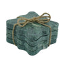 A&B Teal Marble Coasters (Set of 4) 4"x 4" - Coasters Merchandise