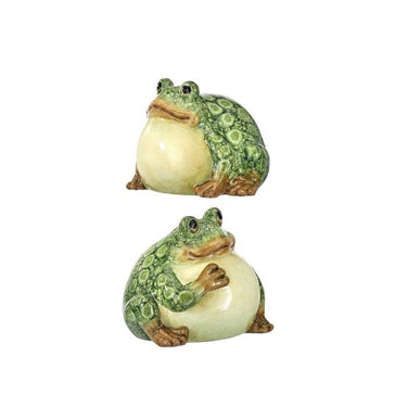 Regency Terracotta Sitting Bull Frog (2 Asst) 6.5" - Figurines Merchandise