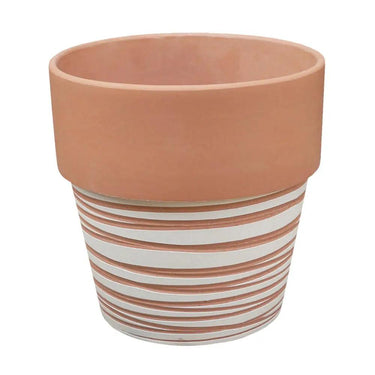 A&B Terracotta Swirl Pot Small 7" x 7" - Pots Merchandise