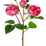 AmBest UV Cabbage Rose Spray Hot Pink 24" - Artificial Flowering Plants Silk