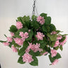 Evergreen Home and Floral UV Hydrangea Light Pink Hanging Basket - Uncategorized