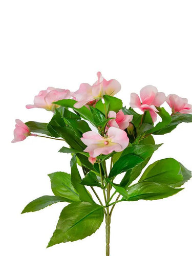 AmBest UV Impatiens Bush Pink 10" - Uncategorized Silk