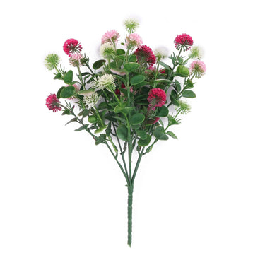 Select UV Mini Pom Bush Fuchsia/Pink 12" - Uncategorized Silk