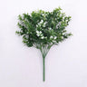 Select UV Mini Tea Leaf Bush White/Green 12" - Artificial Non-Flowering Plants Silk
