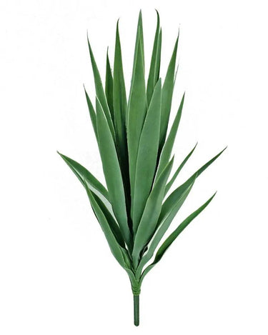 Greenhouse International UV Yucca Plant Bush Grey-Green 26" - Artificial Non-Flowering Plants Silk