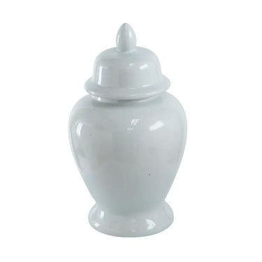 A&B White Porcelain Ginger Jar with Lid 20" - Vases Merchandise