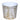 SNK White/Gold Metal Round Planter 4"H x 5"D - Planters Merchandise