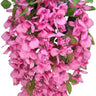 GSC Wisteria Hanging Bush Light Pink (Orchid) - Artificial Flowering Plants Silk