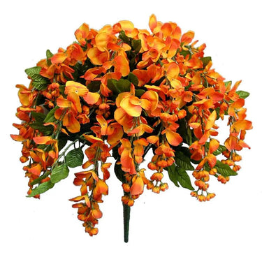 GSC Wisteria Hanging Bush Pumpkin - Artificial Flowering Plants Silk