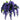GSC Wisteria Hanging Bush Purple - Artificial Flowering Plants Silk