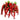 GSC Wisteria Hanging Bush Red - Artificial Flowering Plants Silk