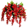 GSC Wisteria Hanging Bush Red - Artificial Flowering Plants Silk