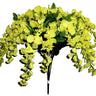 GSC Wisteria Hanging Bush Yellow - Artificial Flowering Plants Silk