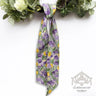 D Stevens Yellow-Lavender Poplin Tullip Wreath Sash Ribbon 4"W x 56"L - Wreaths & Garlands Wreath Sash