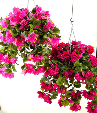Elevate Your Home Decor with Evergreen's UV Protected Silk Floral Hanging Baskets
