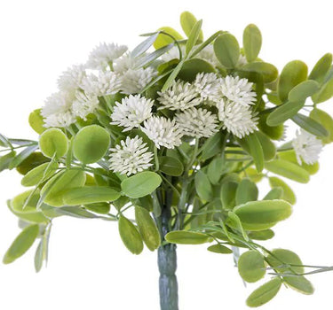AmBest Clover Flower Bush Cream 9" - Uncategorized Silk