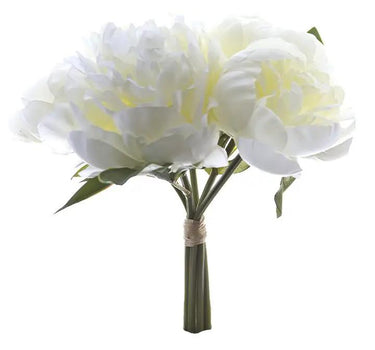 AmBest Peony Bundle Cream/White 10" - Uncategorized Silk