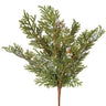AmBest Snowy Cedar/Pinecone Spray 11" - Artificial Non-Flowering Plants Silk