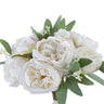 AmBest Fresh Touch Rose/Peony Bundle w/ Eucalyptus Cream 12" - Artificial Flora Silk