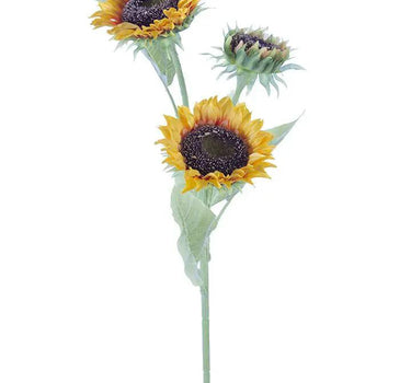 AmBest Sunflower Spray Yellow 34" - Uncategorized Silk