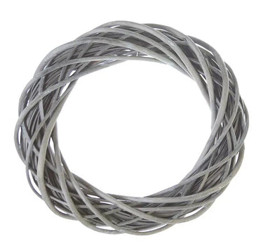 Willow Vine Wreath silk, gray bleached, 12in AmBest
