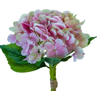 AmBest Mophead Hydrangea Bundle (x3) Pink/Cream 13.5" - Uncategorized Silk