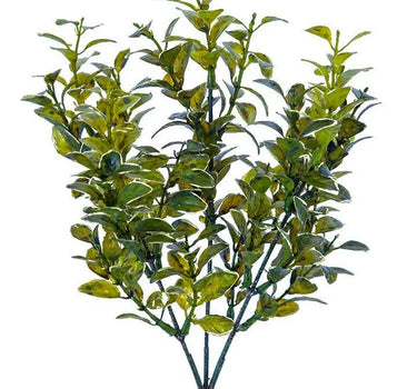 AmBest Myrtle Bush Green Yellow 13" - Artificial Shrubs Silk