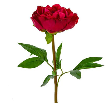 AmBest Peony Stem Burgundy 26" - Artificial Flowering Plants Silk
