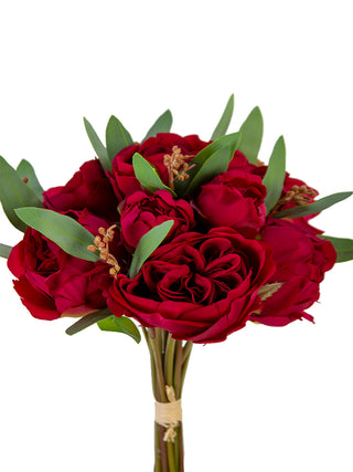 Fresh Touch Rose/Peony Bundle w/ Eucalyptus Beauty 12"