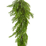 AmBest Norfolk Pine Teardrop 40in silk artificial plant, hanging green foliage
