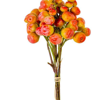AmBest Berries Bundle Orange 14.5" - Artificial Non-Flowering Plants Silk
