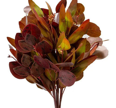 AmBest Mixed Eucalyptus Bunch Brown/Green 20" - Artificial Non-Flowering Plants Silk