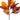 Silk fall magnolia leaf pick, brown/orange/green leaves, 20in stem, AmBest