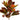 Silk Magnolia/Eucalyptus/Fruit Pick bouquet, 19 inches, AmBest, green burgundy orange accents