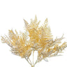 AmBest Shiny Fern Bush Gold 12" - Artificial Non-Flowering Plants Silk