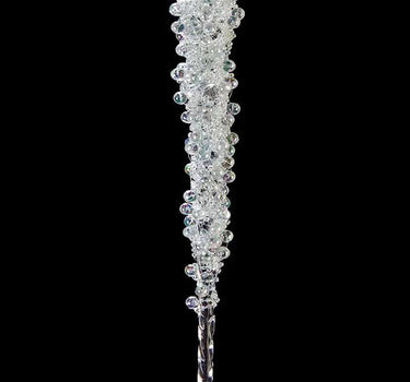 AmBest Iridescent Beaded Icicle Ornament 11" - Holiday Ornaments Silk