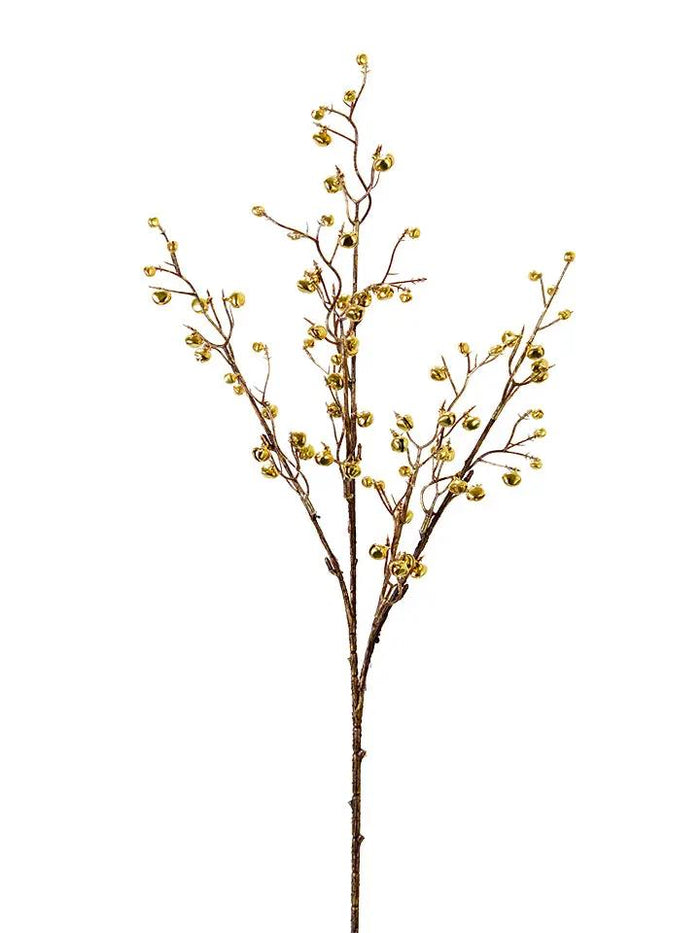 Jingle Bell Spray Gold 27"