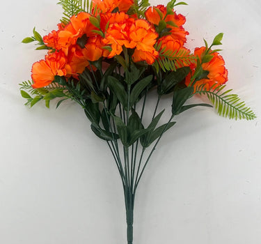 Fortune Carnation Bush Orange 18” - Silk