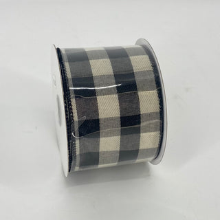Black/Ivory Buffalo Check Ribbon 2.5x10yd