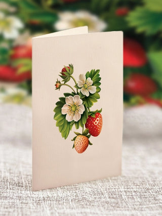 Mini Strawberry Blossom Pop-Up Greeting Card