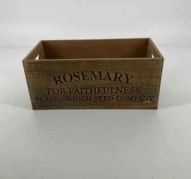 Gerson "Rosemary" Nesting Wood Engraved Planter Med 11"L - Uncategorized Merchandise